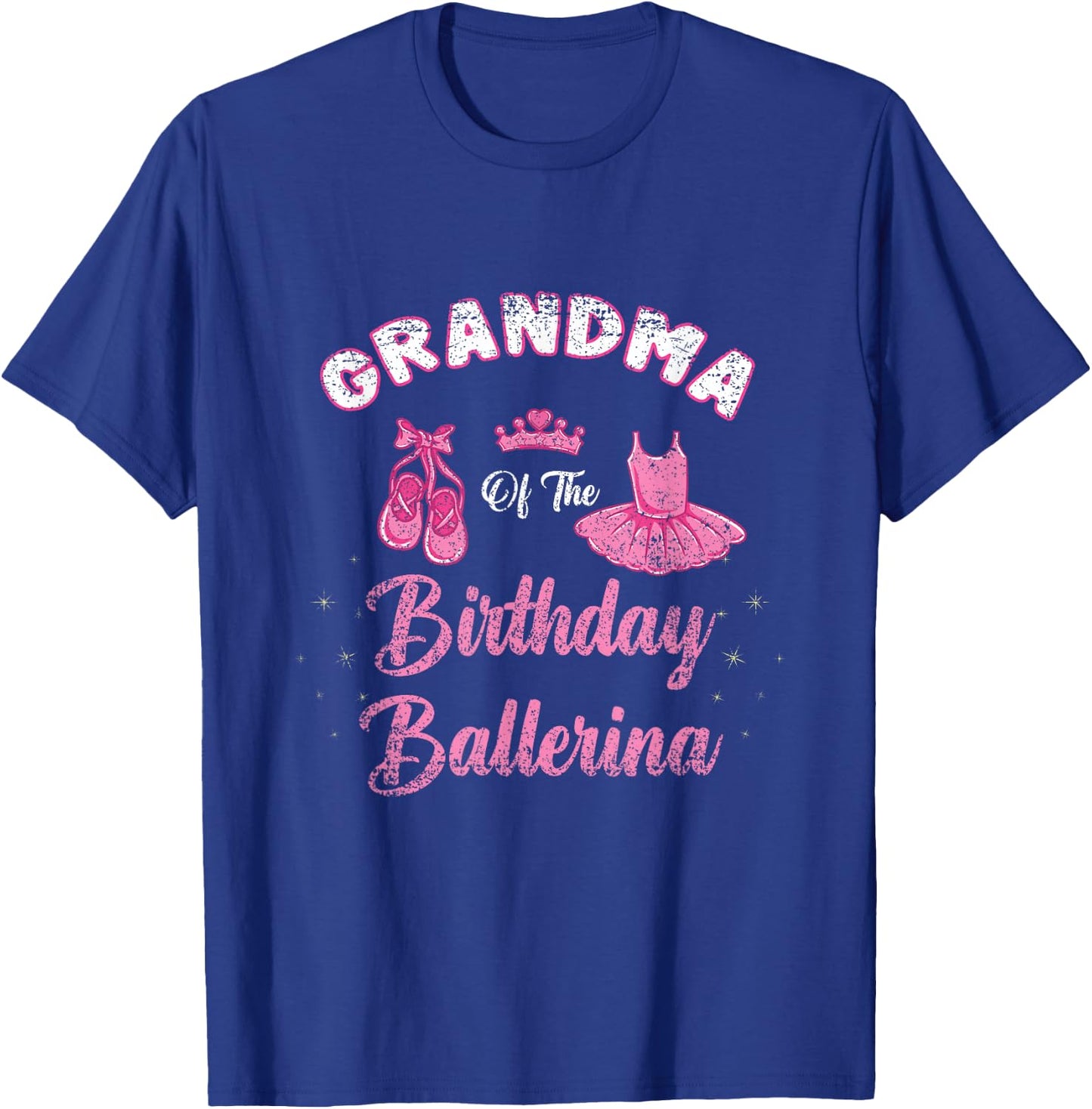 Grandma Of The Birthday Ballerina Vintage T-Shirt - T-Shirt | Royal