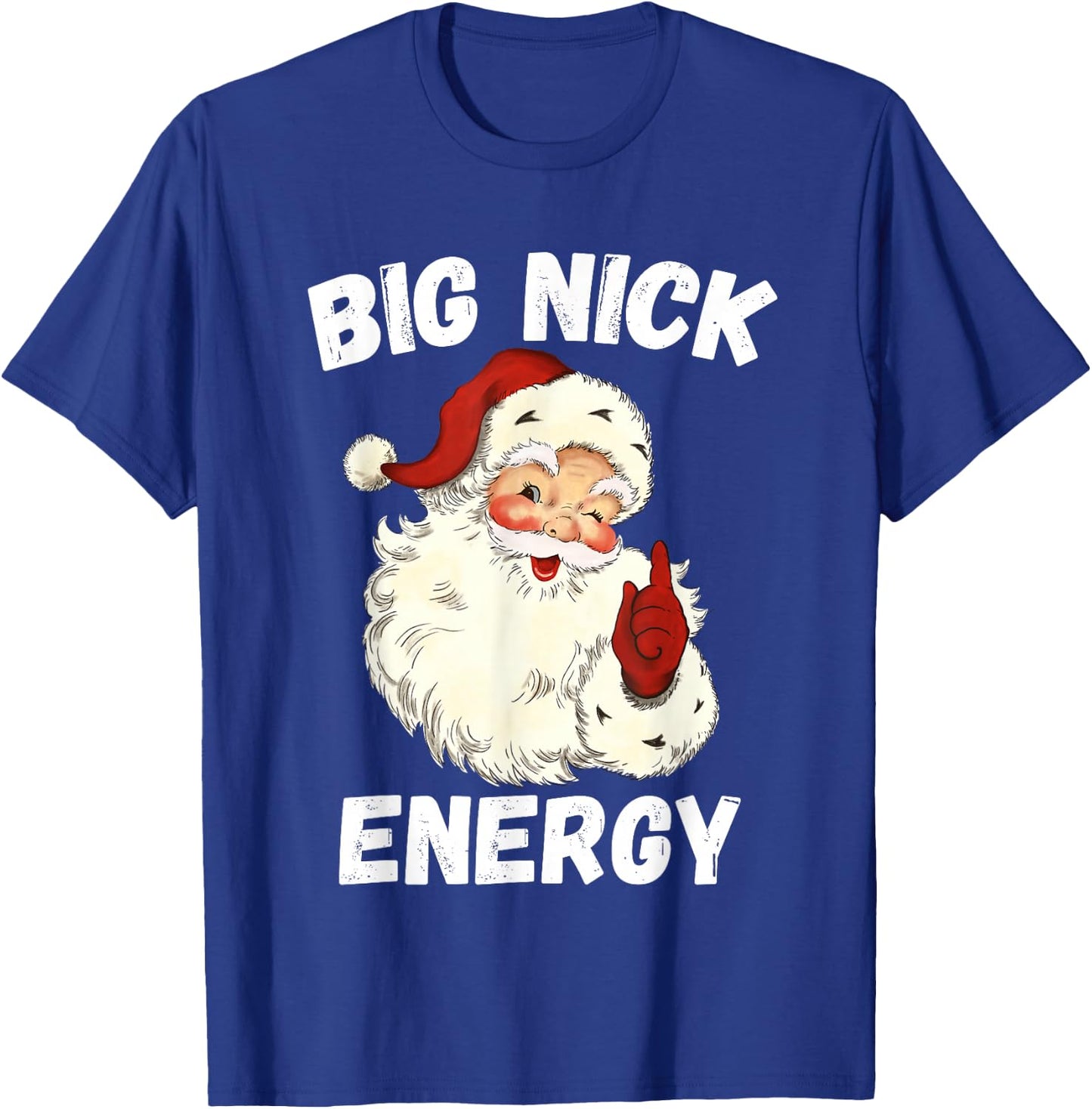 Big Nick Energy Santa Groovy Retro Vintage T-Shirt - T-Shirt | Royal
