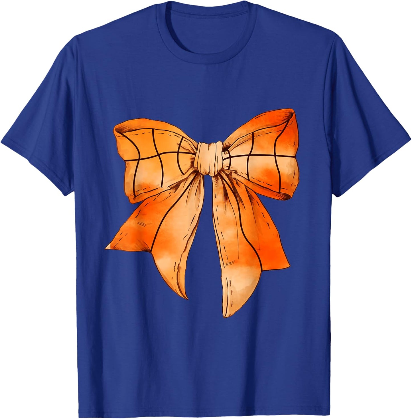 Basketball Mom Coquette Bow For Gameday T-Shirt - T-Shirt | Royal