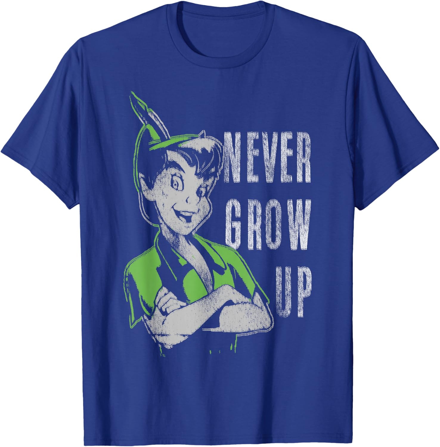 Disney Peter Pan Never Grow Up Vintage Portrait Small T-Shirt - T-Shirt | Royal
