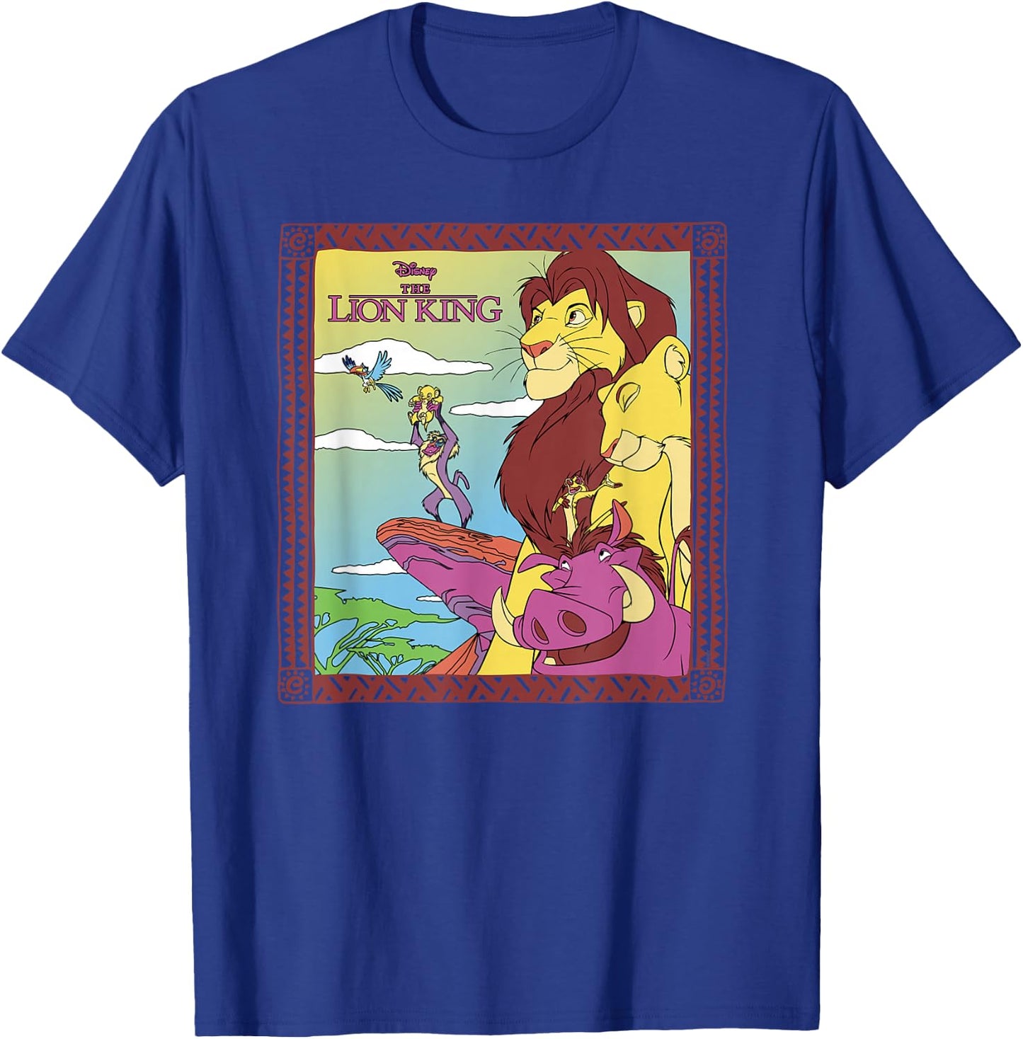 Disney The Lion King 30th Anniversary Family Retro Colours T-Shirt - T-Shirt | Royal