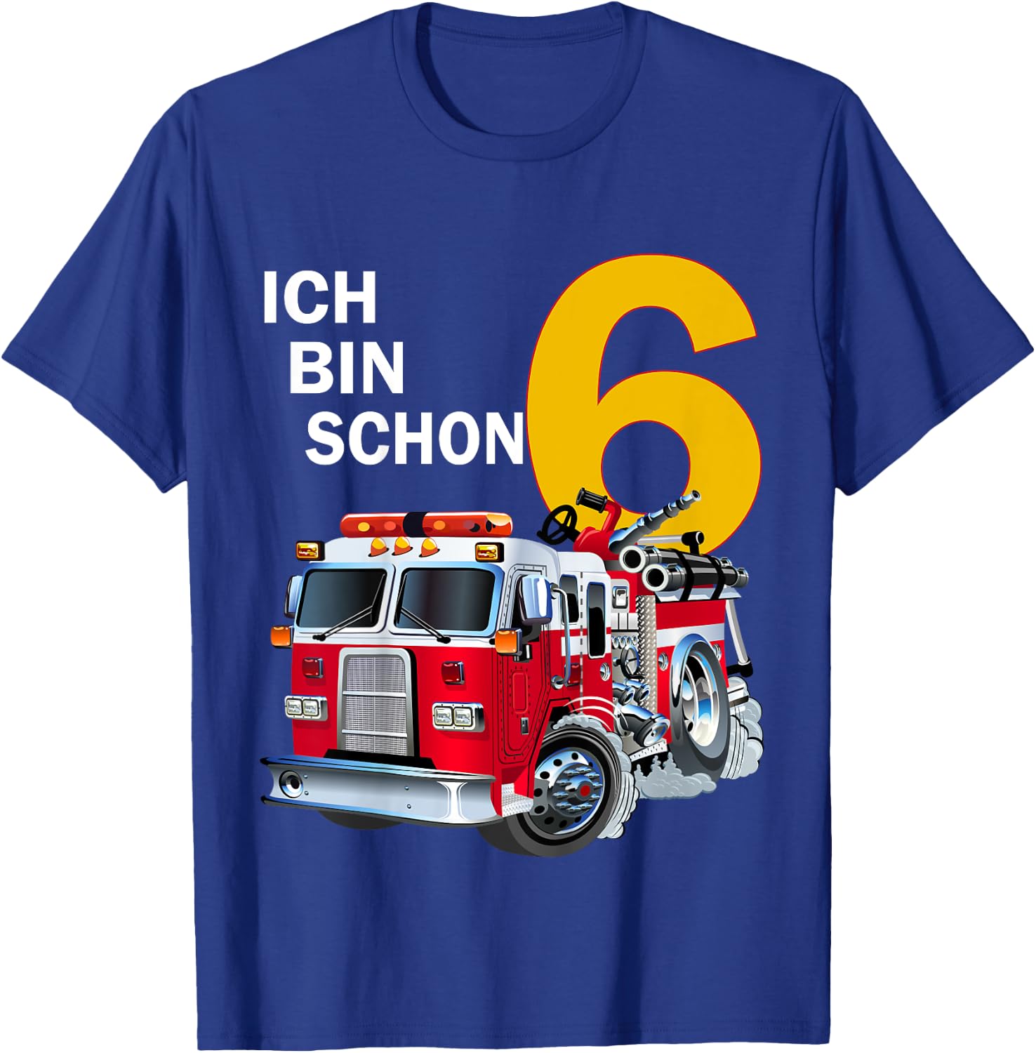 Children's 6th Birthday Boy Gift Outfit Ich Bin Schon 6 , black T-Shirt - T-Shirt | Royal