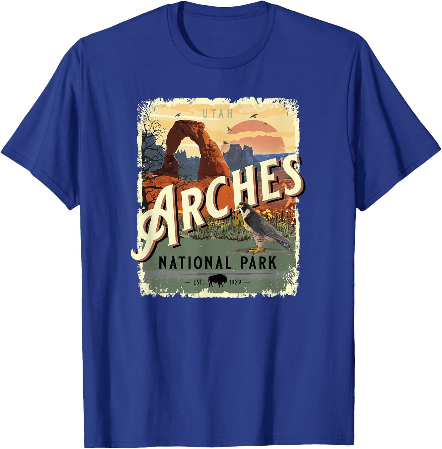 Arches National Park Moab Utah Vintage Travel Souvenir T-Shirt - T-Shirt | Royal