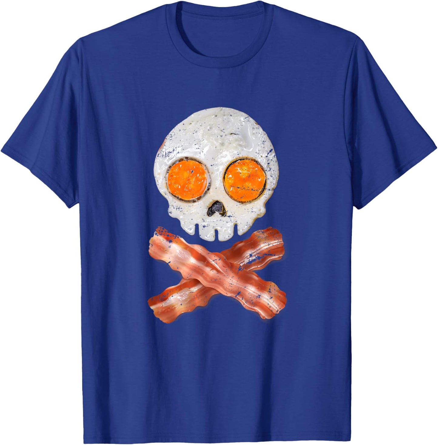Bacon Egg Breakfast Ghoul Skull Gift Halloween T-Shirt - T-Shirt | Royal