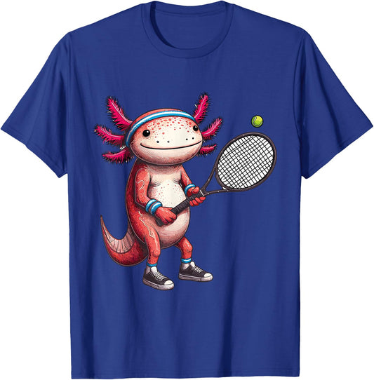 Axolotl Tennis Club Animals Sport Tournament Players T-Shirt - T-Shirt | Royal