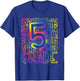 5th Grade Typography Back To School First Day of Fifth Grade T-Shirt - T-Shirt | Royal