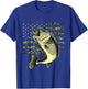 Bass Fish Fishing USA American Flag Camouflage Fisherman T-Shirt - T-Shirt | Royal