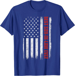 Funny Best Son In-Law Ever, US American Flag Son In-Law Men T-Shirt - T-Shirt | Royal