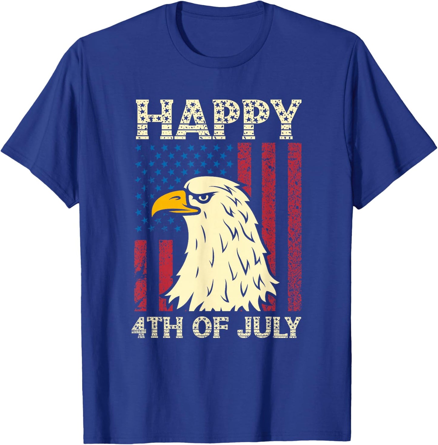 4th of July Independence Day American Flag T-Shirt - T-Shirt | Royal