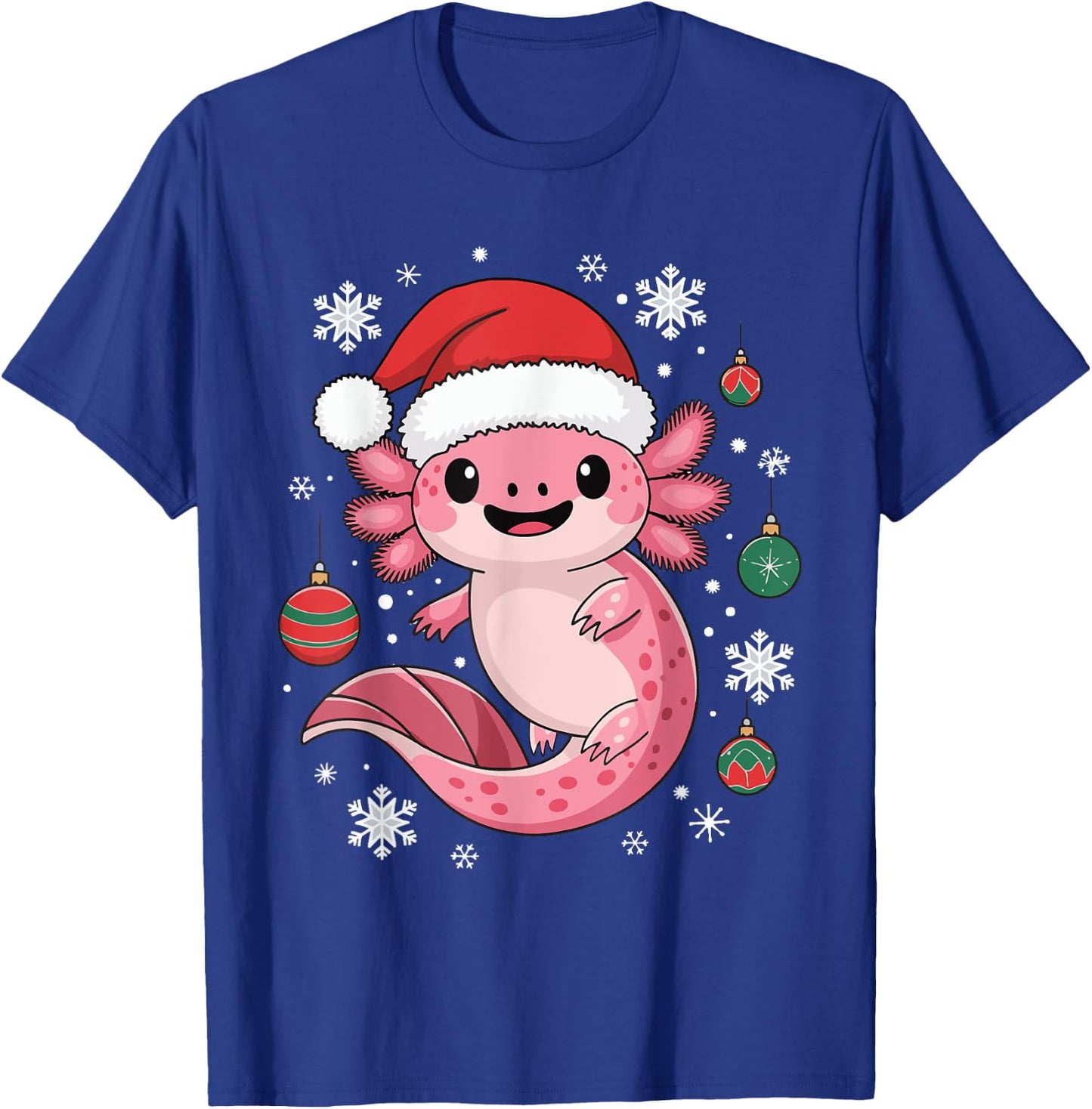 Axolotl Christmas T-Shirt - T-Shirt | Royal