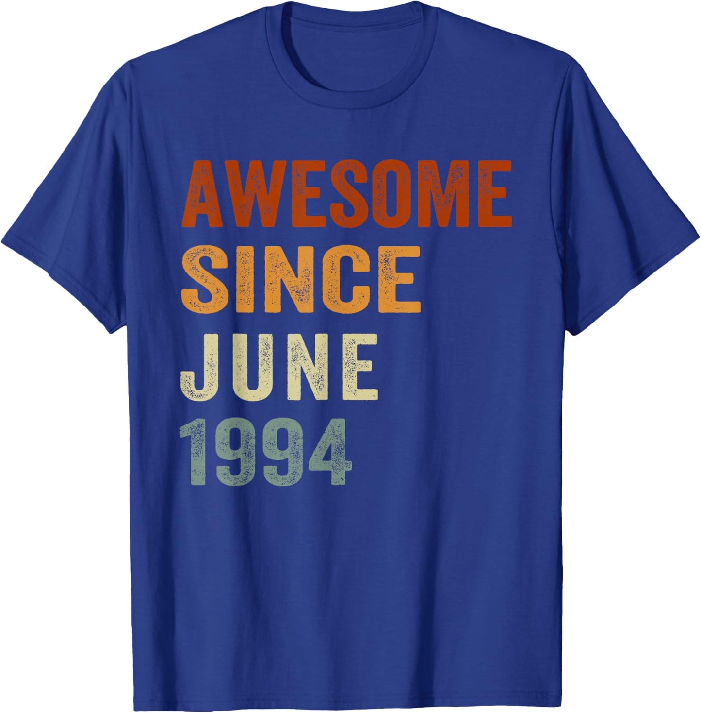 Retro Awesome Since June 1994 32 Years Old 32nd Birthday T-Shirt - T-Shirt | Royal