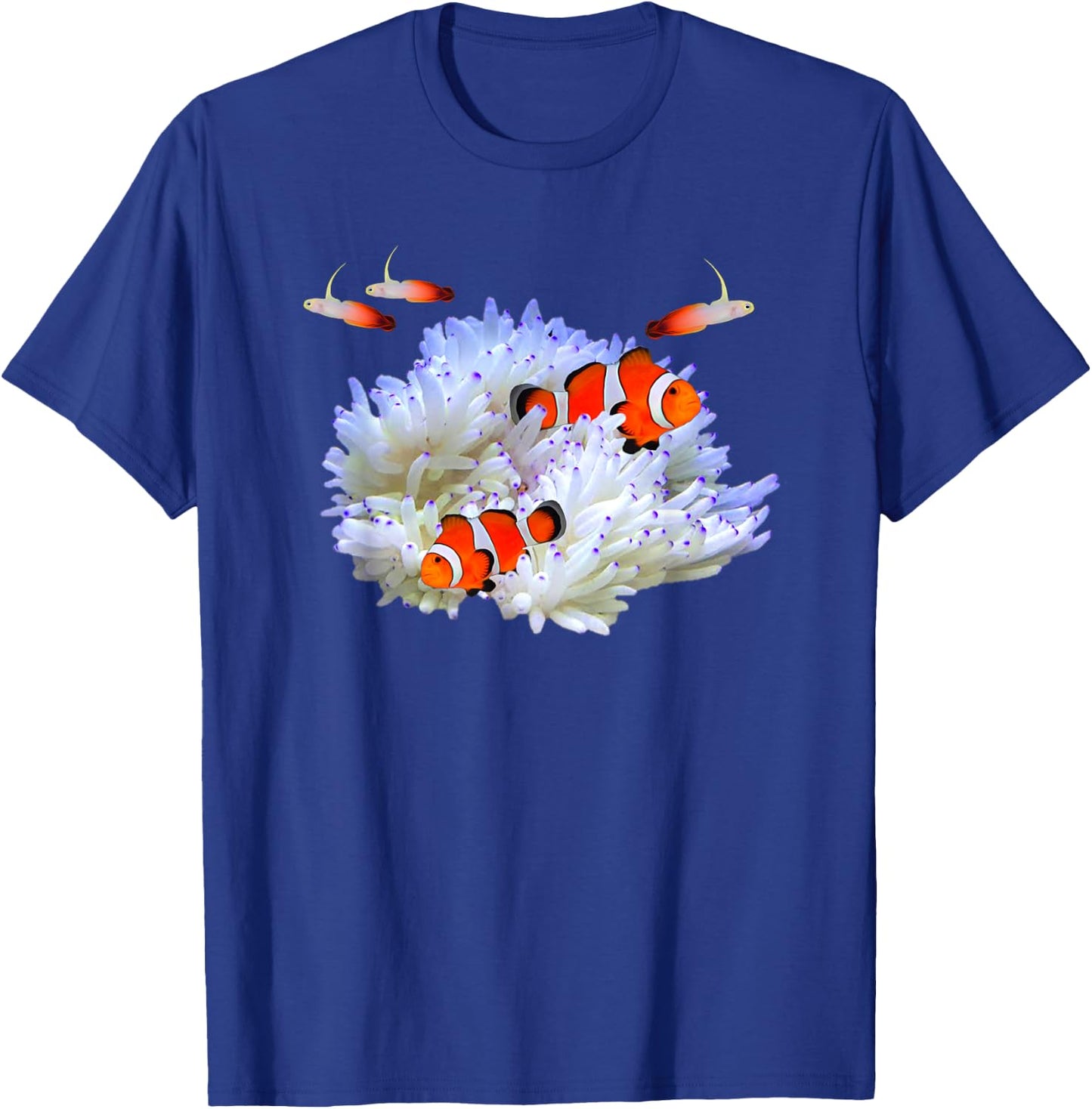 Sebae Anemone Clownfish Firefish Saltwater Reef Aquarium T-Shirt - T-Shirt | Royal