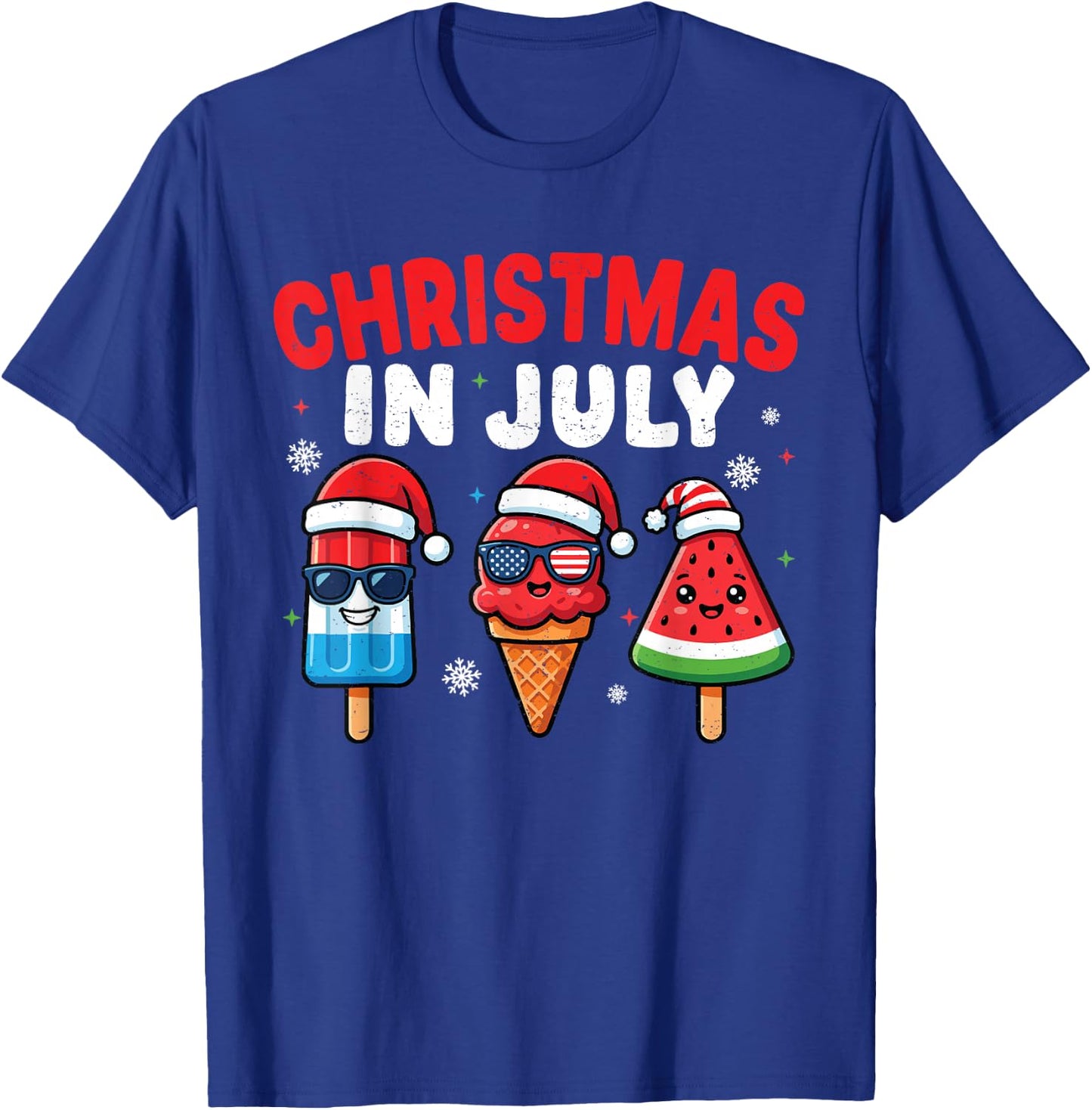 Popsicles Ice Cream Christmas in July Women Toddler Boy Kids T-Shirt - T-Shirt | Royal