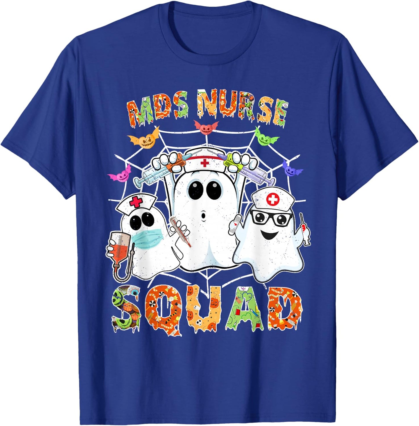 MDS Nurse Squad Boo Halloween Matching T-Shirt - T-Shirt | Royal