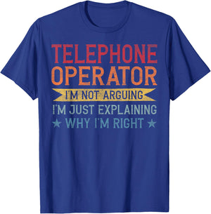 Funny Profession Quote Telephone Operator T-Shirt - T-Shirt | Royal