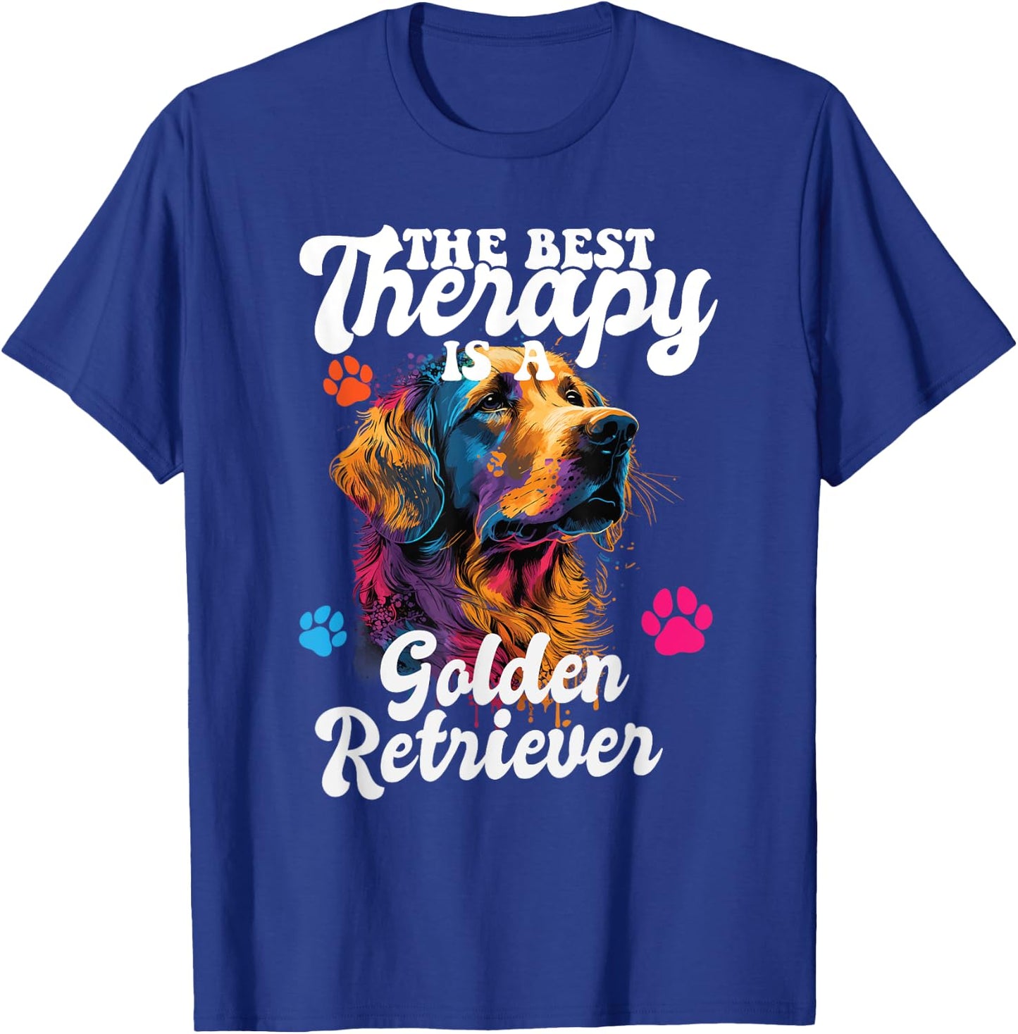 Golden Retriever Pop Art & Splash Art Golden Retriever T-Shirt - T-Shirt | Royal