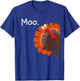 Funny Thanksgiving Turkey Moo Fake Cow Women Kids T-Shirt - T-Shirt | Royal