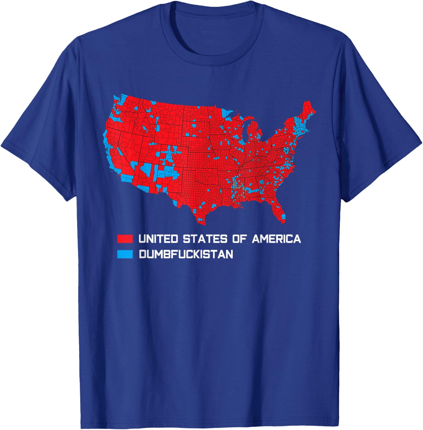 Election Map 2024 United States of America Dumbfuckistan T-Shirt - T-Shirt | Royal