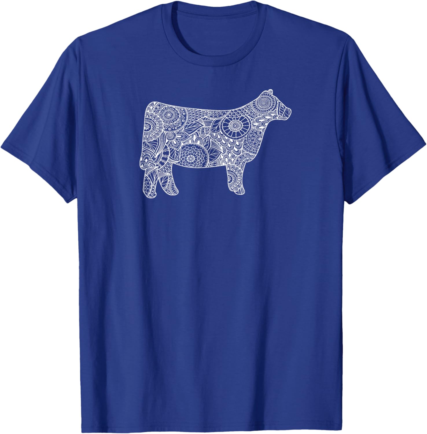 Cow Mandala Shirt - Trendy for Cattle Beef Livestock Show T-Shirt - T-Shirt | Royal
