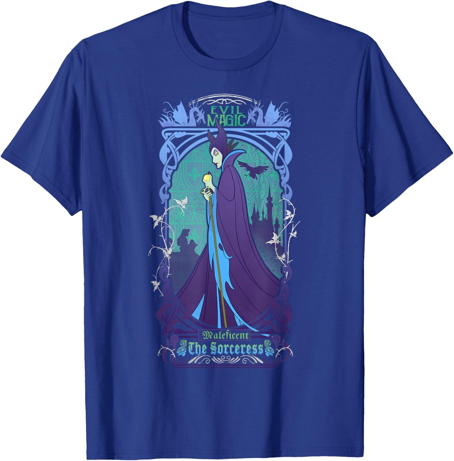 Disney Maleficent The Sorceress Deep Purple Graphic T-Shirt - T-Shirt | Royal