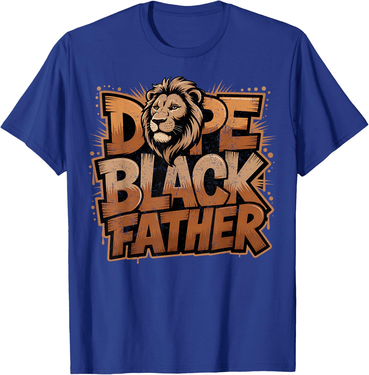 Fathers Day Dope Black Father African American Pride Dad Men T-Shirt - T-Shirt | Royal