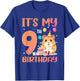 It's My 9th Birthday Cute Hamster 9 Year Old Kids T-Shirt - T-Shirt | Royal
