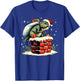 Dinosaur Christmas Santa Xmas T-Shirt - T-Shirt | Royal