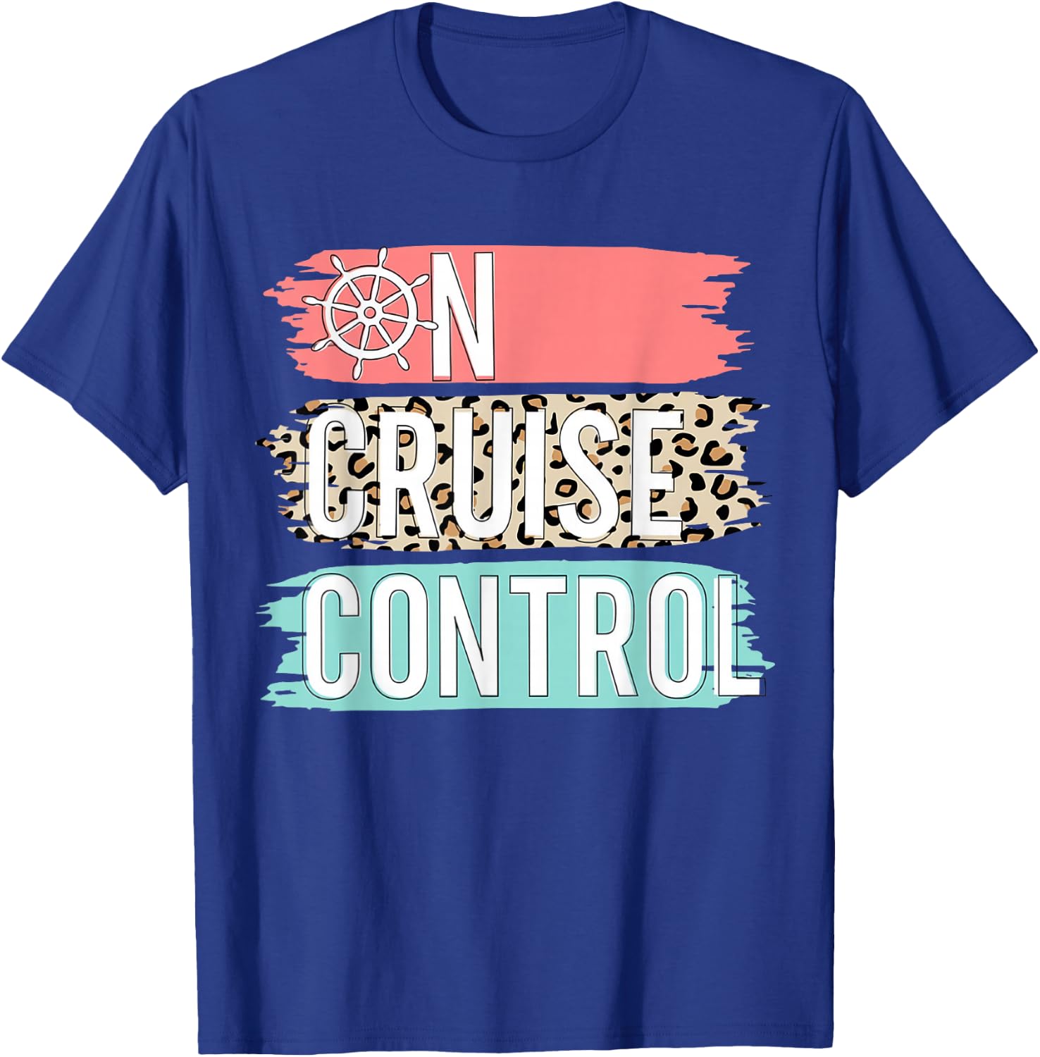 Control On Cruise Leopard Funny Summer Vacation Family Women T-Shirt - T-Shirt | Royal