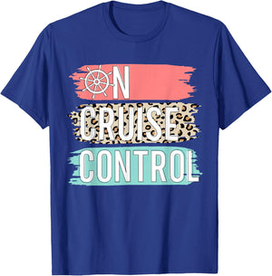 Control On Cruise Leopard Funny Summer Vacation Family Women T-Shirt - T-Shirt | Royal