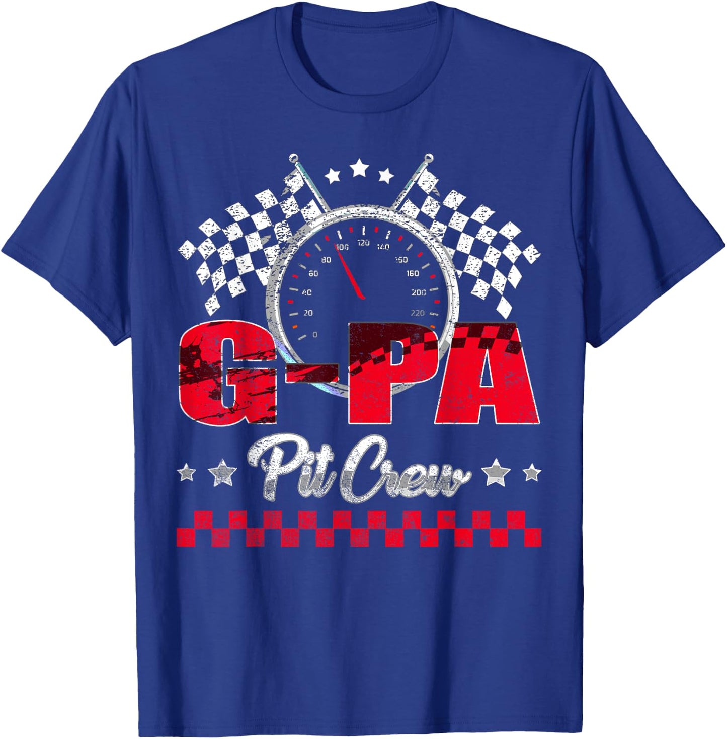 Race Car Birthday Party Racing Family G-pa Pit Crew T-Shirt - T-Shirt | Royal