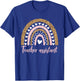 Teacher Assistant Rainbow Leopard Appreciation School T-Shirt - T-Shirt | Royal