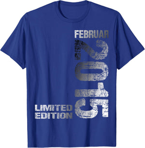 February 2015 Boy Girl 10th Birthday Limited Edition , black T-Shirt - T-Shirt | Royal