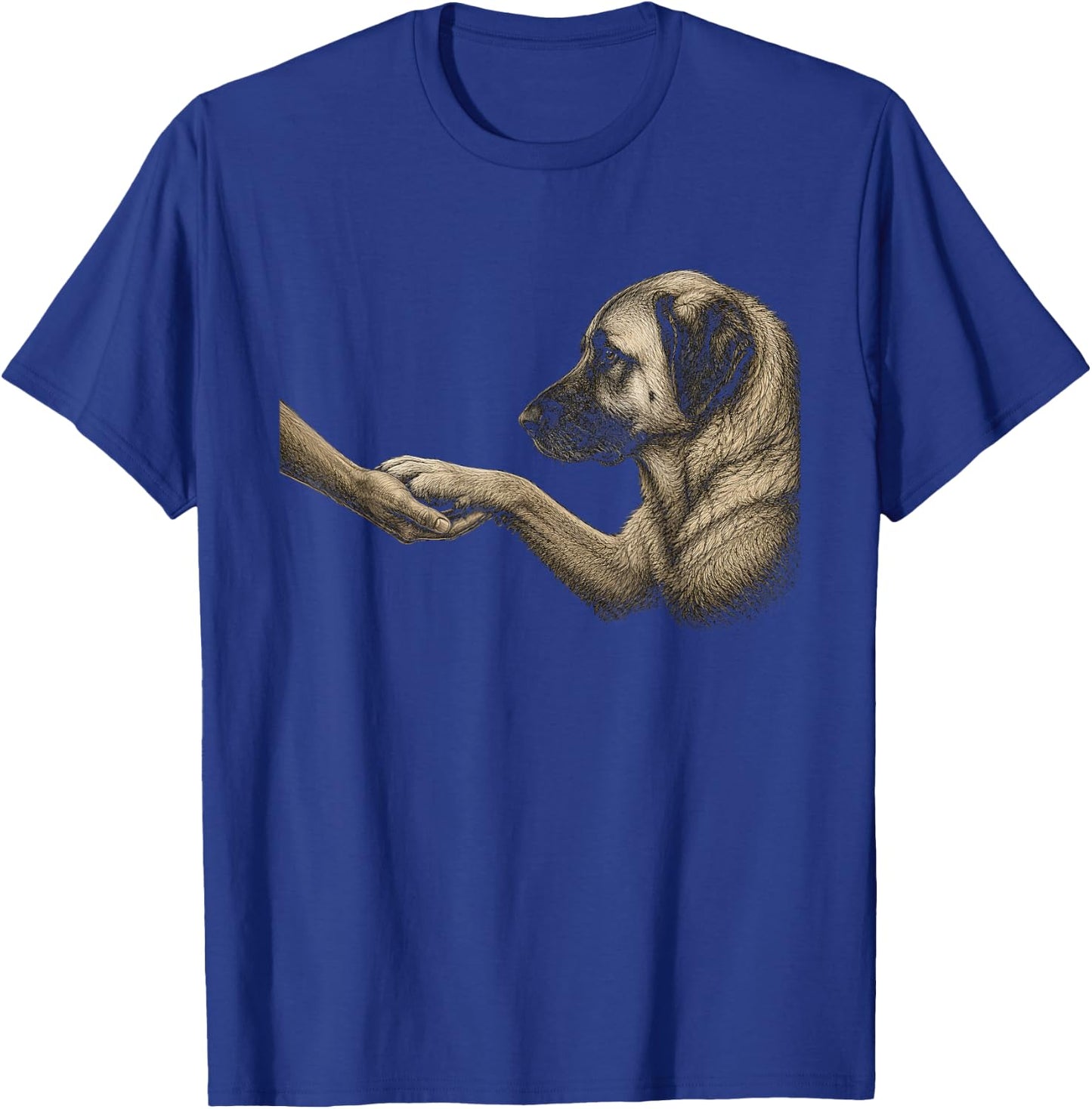 Anatolian Shepherd Dog Lover Paw Artwork Design T-Shirt - T-Shirt | Royal