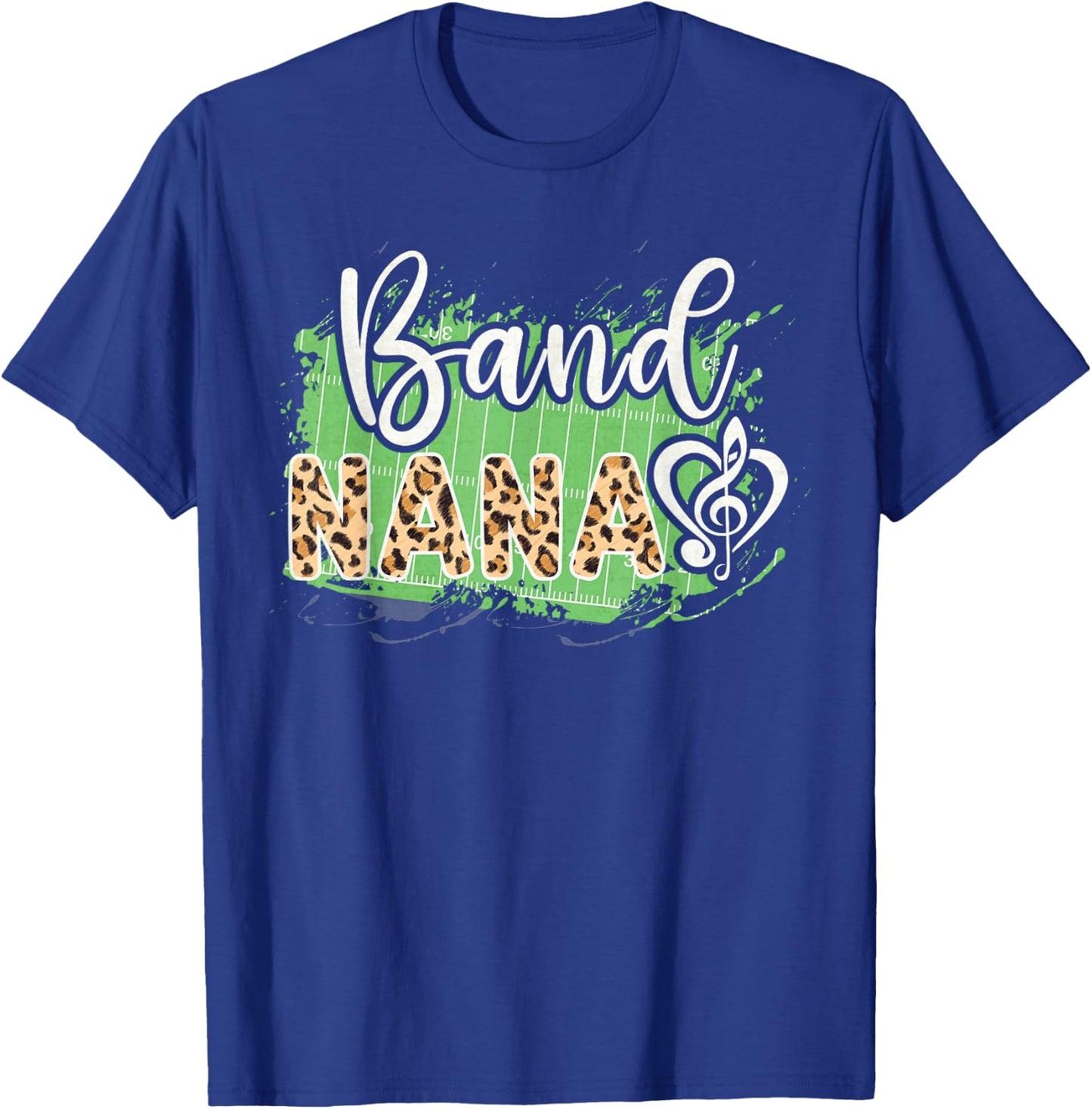 Band Nana Marching Band Nana Grandma Leopard T-Shirt - T-Shirt | Royal