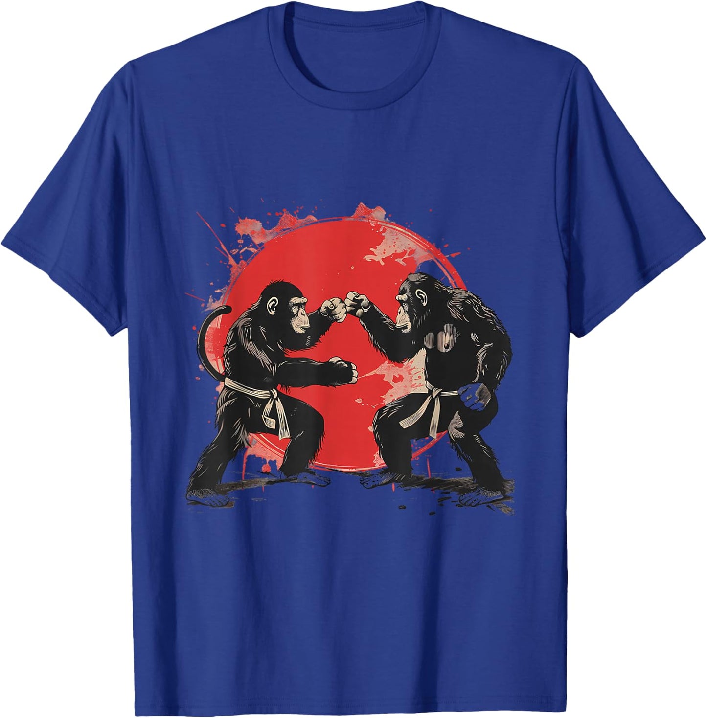 MMA Monkey Taekwondo Jiu-Jitsu Martial Arts Kickboxing T-Shirt - T-Shirt | Royal