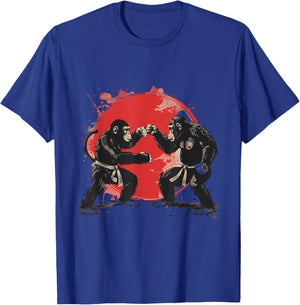 MMA Monkey Taekwondo Jiu-Jitsu Martial Arts Kickboxing T-Shirt - T-Shirt | Royal
