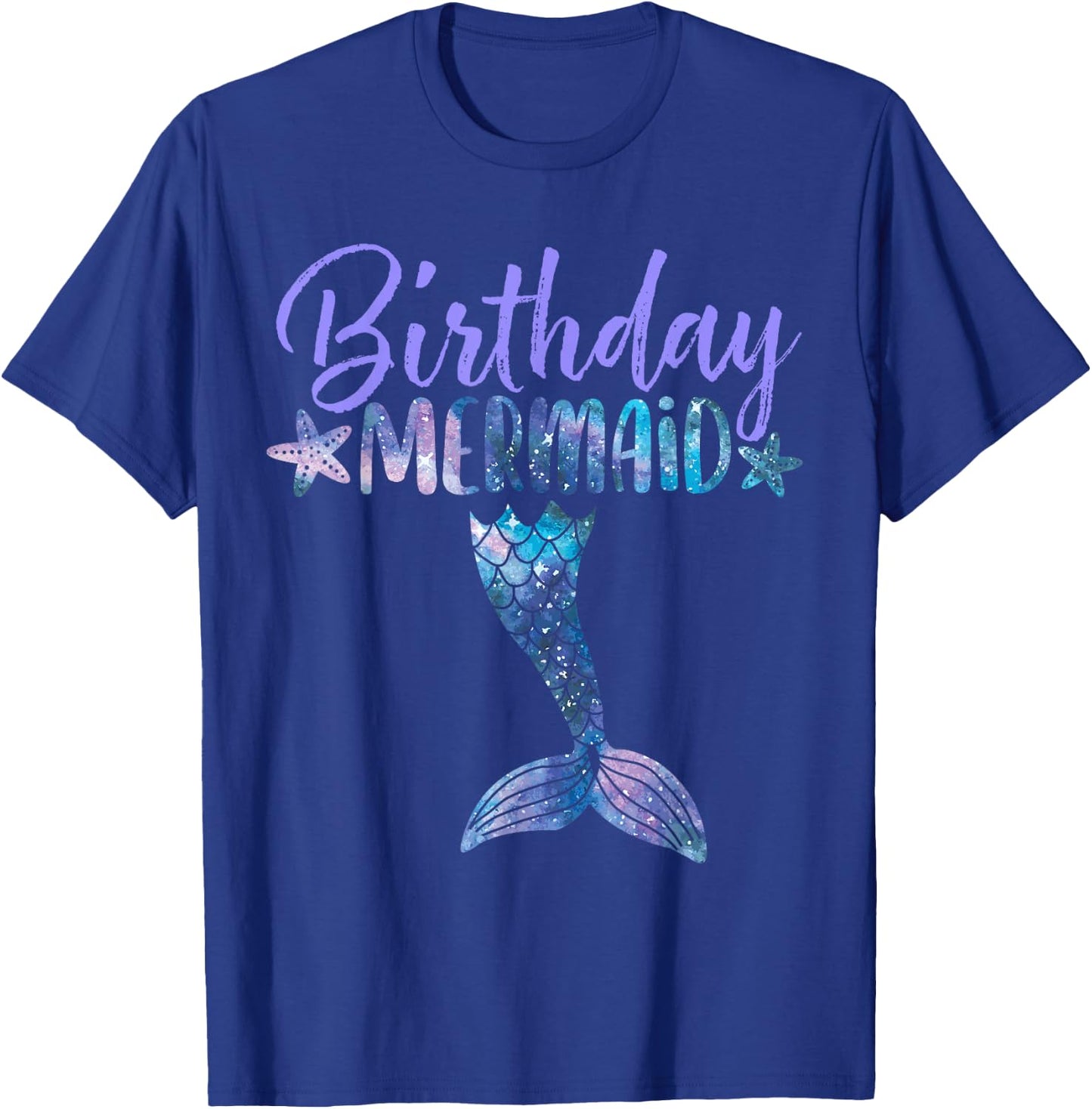 Birthday Mermaid Party Girl Tail Matching Mermaid Squad T-Shirt - T-Shirt | Royal