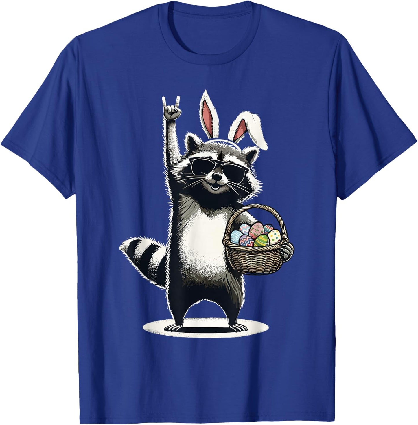 Ostern Waschbär Rocks Ostereiersuche Lustiges Ostern T-Shirt - T-Shirt | Royal