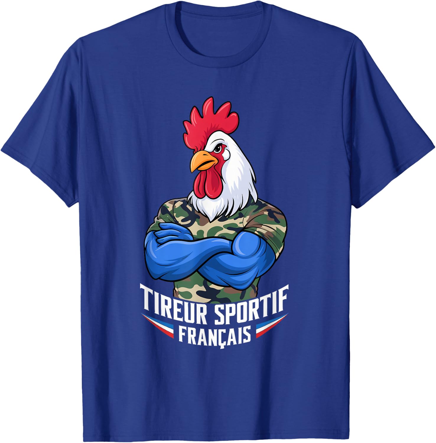 French Sporty Shooter, Shooting Stand Humor Airsoft Pride , Black, S T-Shirt - T-Shirt | Royal