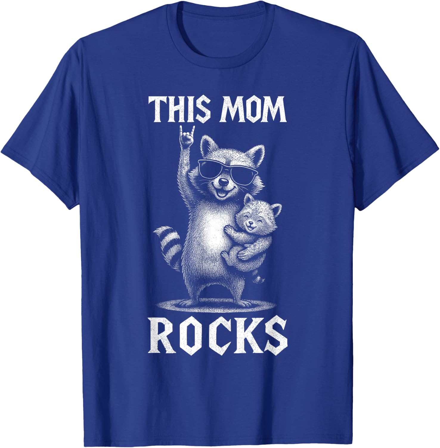 Mother's Day Gifts Raccoon Novelty Funny Mother's Day T-Shirt - T-Shirt | Royal