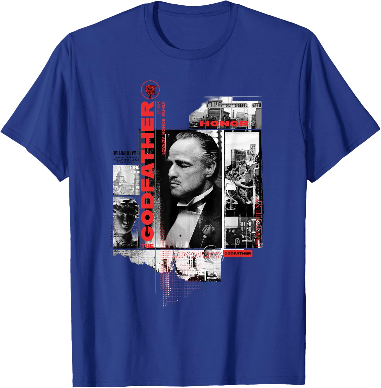 Godfather Don Collage T-Shirt - T-Shirt | Royal