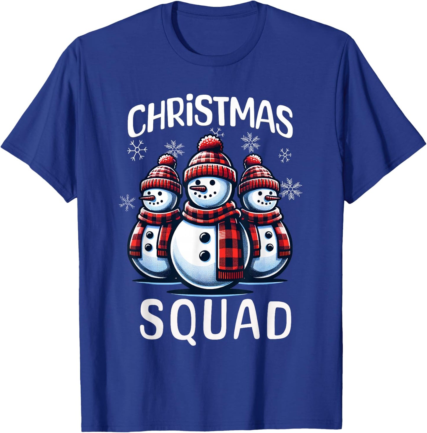 Snowman Family Group Matching Christmas Squad T-Shirt - T-Shirt | Royal