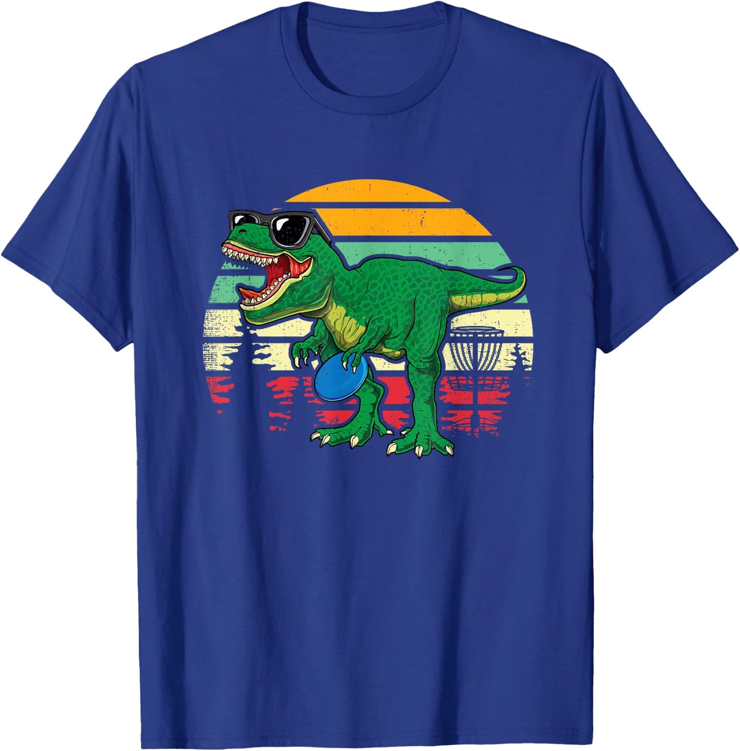 Frisbees Dino Cute T Rex Dinosaur Kids Boys Disc Golf Gift T-Shirt - T-Shirt | Royal