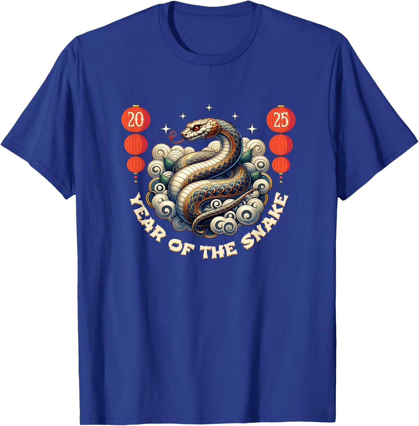 Adult Snake Black Small Modern Classic Fit Crew Collar Collarless Short Sleeve T-Shirt - T-Shirt | Royal