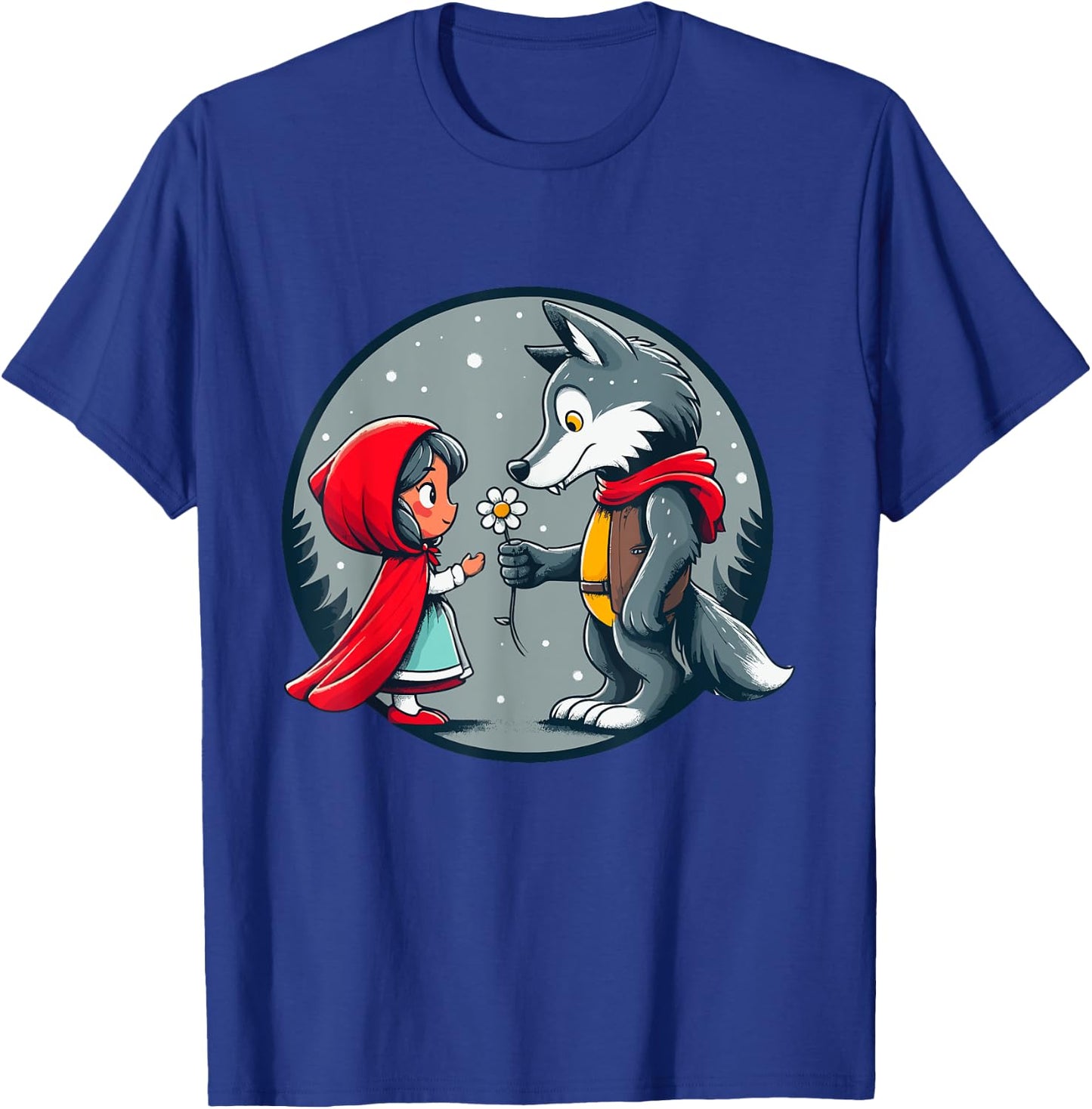 Little Red Riding Hood Wolf Fairy Tale Forest Children Cute T-Shirt - T-Shirt | Royal