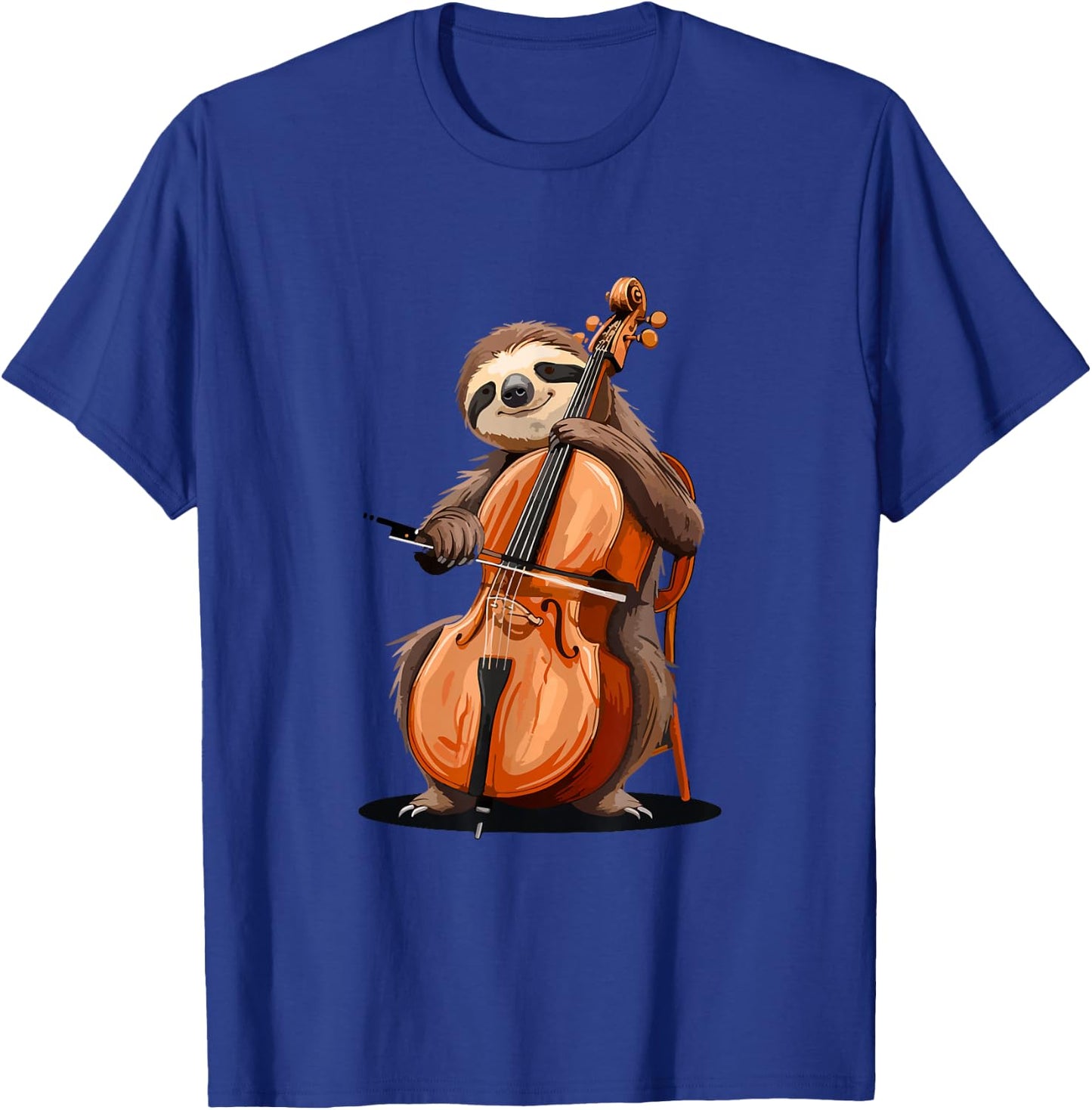 Sloth Playing Cello T-Shirt - T-Shirt | Royal