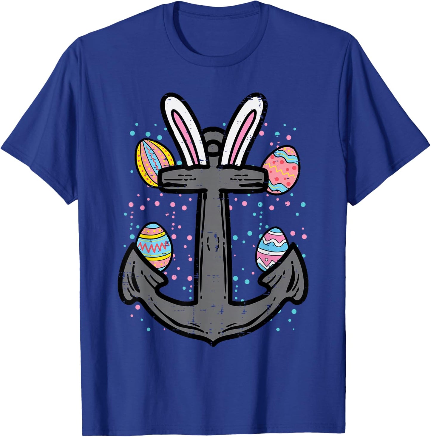 Easter Bunny Anchor Nautical Boat Captain Men Women Kids Boy T-Shirt - T-Shirt | Royal