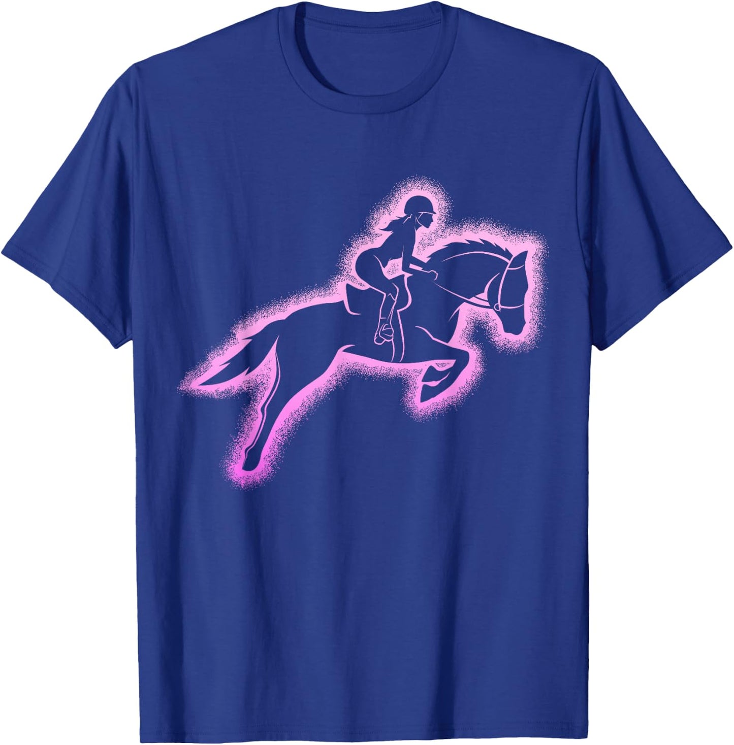 Horse Woman Girl Riding Horses , Black, S T-Shirt - T-Shirt | Royal