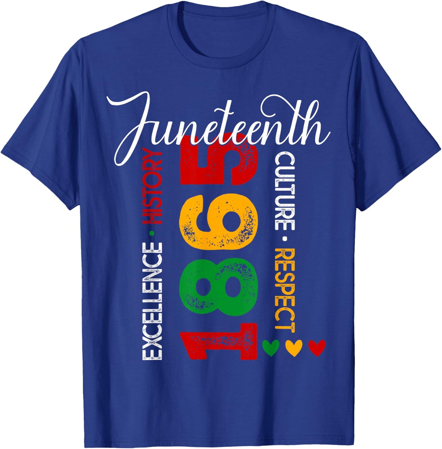 Juneteenth 1865 Independence Day Black History Afro Women T-Shirt - T-Shirt | Royal