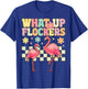 Funny Flamingo What Up Flockers T-Shirt - T-Shirt | Royal